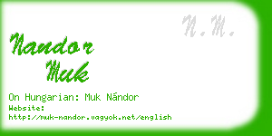 nandor muk business card