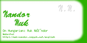 nandor muk business card